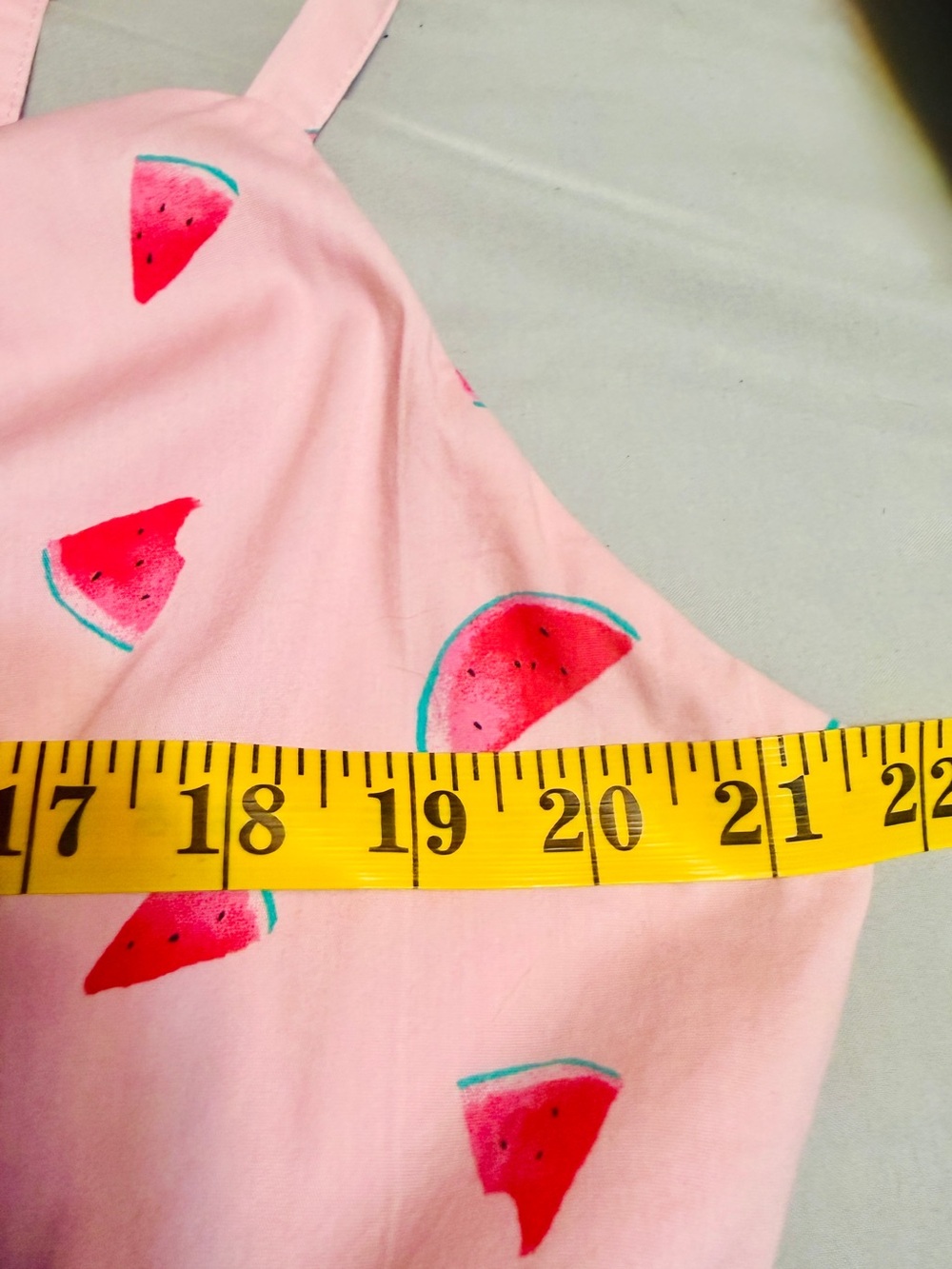 Torrid Pink Mini Length Tie-Front Dress with Watermelon Print - Picture 3 of 5